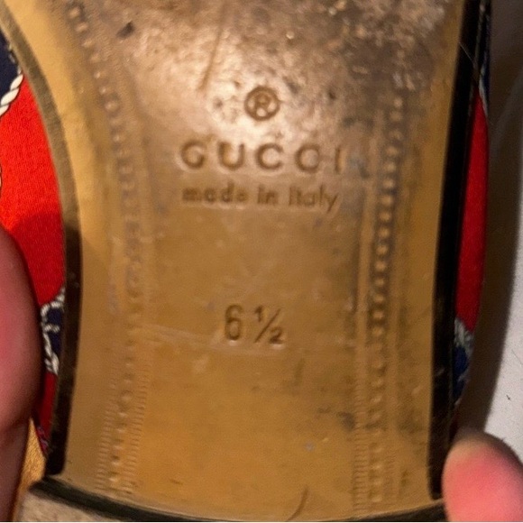 Gucci Red and Blue Loafers - Picture 5 of 5